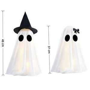 Decoraciones Luminosas de Fantasmas para Halloween, Manualidades de Fantasmas Espeluznantes, Fantasmas Aterradoros para Decoración de Halloween en Interiores, Hogar, Repisa, Mesa - Product Image 5