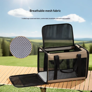 पालतू एयरलाइन सॉफ्ट ऑक्साइड कपड़े बैग बिल्ली पोर्टेबल बोर्डिंग कुत्ते केबिन कैरी-ऑन अंतर्राष्ट्रीय उड़ान ठोस रंग - Product Image 4