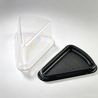 Boîte d'emballage mini en plastique PET transparent pour cheesecake, boîte jetable pour une seule tranche de gâteau de boulangerie