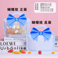 Doypack à fond plat biodégradable transparent sac à fermeture éclair dosettes de détergent emballage doypack à fermeture éclair semi-automatique avec impression