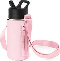 Sacs isothermes personnalisés pour enfants, sac étanche avec cordon de serrage, porte-gobelet, sac de transport de bouteille d'eau avec poche avant pour 10oz à 18oz
