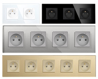 Prise murale double en plastique ignifuge de haute qualité, 220V, colorée, EU USB A+C, IP44, CE, pour prises murales