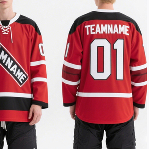 OEM Professionell Angepasste Bestickte Eishockey-Trikots Team-Bekleidung Sublimations-Lacrosse-Eishockey-Uniformen - Product Image 3