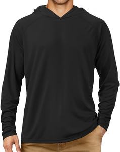 Lanyu Hombres UPF 50 + Chaqueta de rendimiento de pesca de manga larga Camisa Protección solar <span class=keywords><strong>UV</strong></span> Sudadera con capucha para senderismo al aire libre para adultos - Product Image 6