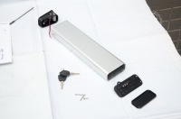 Caja de Batería ALX014 para Bicicleta Eléctrica, Antirrobo, Carcasa Oculta Vacía con Cubierta Superior Bloqueable, Compatible con 36V-72V 18650/21700 para Uso Urbano Seguro