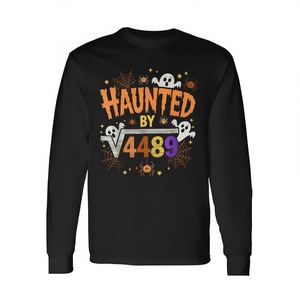 Haunted By Square Root Of 4489 Math Halloween Meme Camiseta de manga larga - Product Image 2