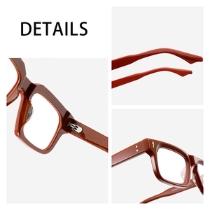 Chất Lượng Hàng Đầu Retro Acetate Kính Với Hình Chữ Nhật Khung Biểu Tượng Tùy Chỉnh Đọc Kính Mắt Khung Kính Quang Học Cho Nam Giới - Product Image 2