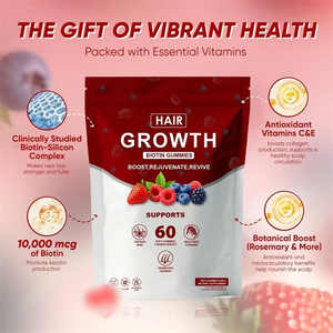 <strong>Prime</strong> Quality 10000 Mcg Healthy Candy Hair Growth Skin Nails Growth Wellness Gummy <strong>Lemonade</strong> Mixed Berry <strong>Flavor</strong> Biotin Gummies - Product Image 4
