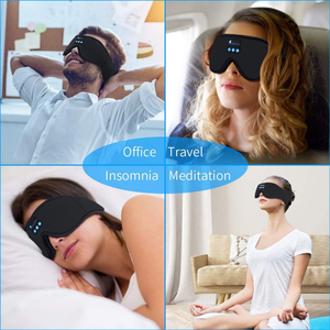 Masque de sommeil Bluetooth 3D avec musique sans fil, lunettes pour les yeux avec haut-parleurs de 30 mm, arrêt programmé - Product Image 5