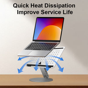 Yicosun, оптовая продажа, Док-Станция 6 в 1, Usb-порт, металлическая вращающаяся подставка для ноутбука с 360 вращающейся базой - Product Image 2