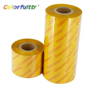 Ruban de transfert thermique semi-brillant en résine, couleurs promotionnelles noir, blanc, rouge, jaune, bleu, vert, or - Product Image 5