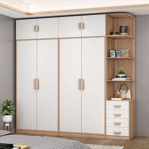 Modern Minimalist Panel <b>Wardrobe</b> <b>Large</b> Capacity Eco Friendly Hinged Door Bedroom Storage Cabinet - Product Image 2