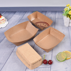 Dùng một lần tái chế các tông thủ công Burger hộp/giấy bữa ăn thuyền Khay sushi nhai kẹo cao su khoai tây chiên dập nổi Matt đường - Product Image 6