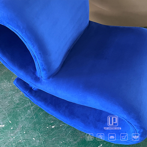 Sillón Curvo de Terciopelo Azul Real de Primera Calidad, Sillón Clásico Moderno para Sala de Estar, Sillas de Terciopelo - Product Image 6
