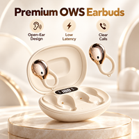 Nouveaux écouteurs intra-auriculaires à clipser style pendentif 2026, mini design à clipser, Bluetooth 6.0, autonomie de 38H, étui à affichage numérique