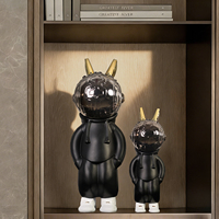 Sculpture de lapin mécanique en résine Art Déco, décoration de luxe pour la maison, salon, bureau, table
