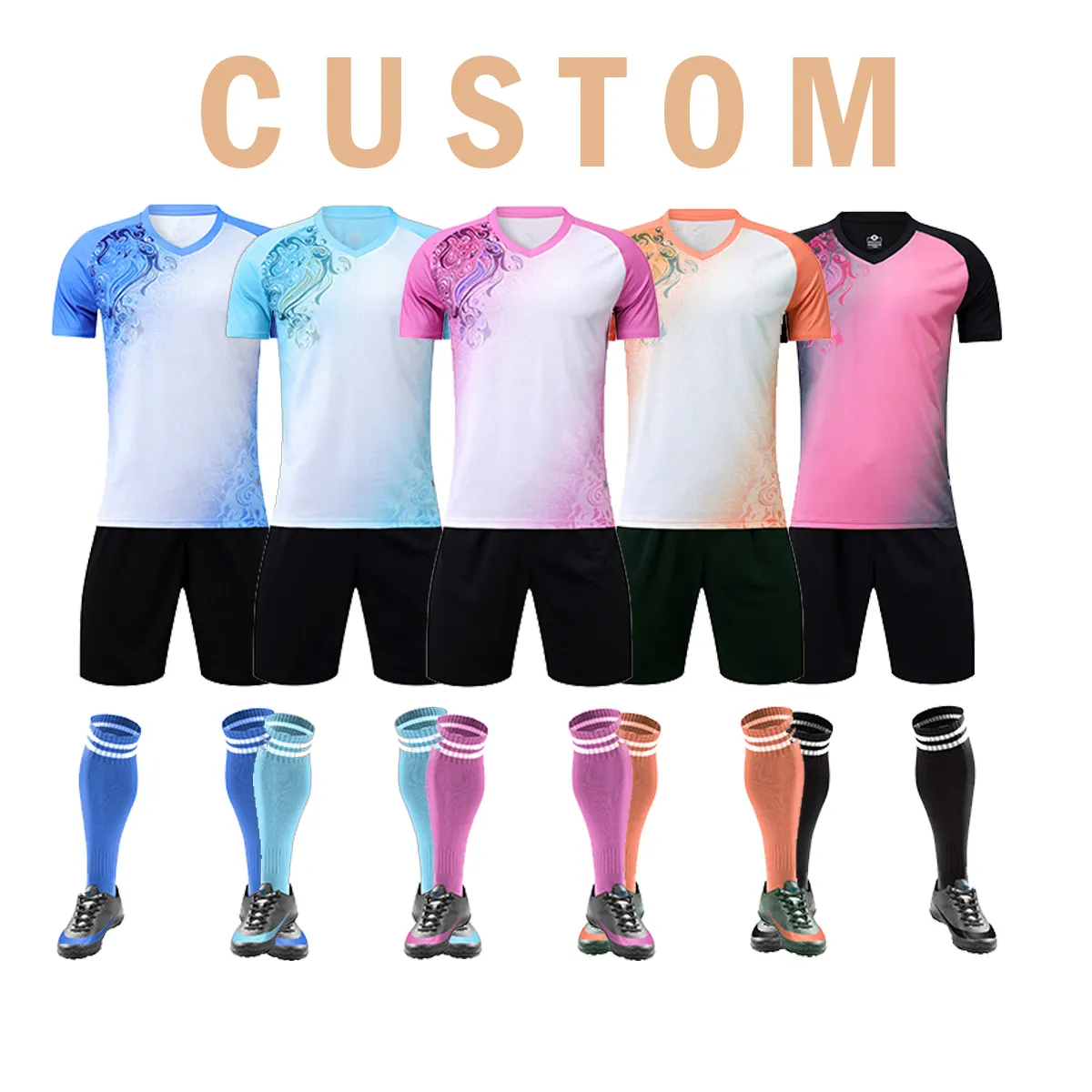 2023 2024 Profession elle Thailand Fans Spieler Version Fußball Trikot Original Qualität Fußball Full Team Shirts Trikots Uniform Set