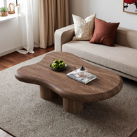 Nordique Moderne De Luxe En Bois Massif Canapé Côté Table Basse Petite Fleur Forme Creative Loisirs Centre Table pour Salon