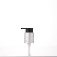 Nouvelle pompe à crème en aluminium argenté pour lotion cosmétique, en plastique, 20 24 28/410