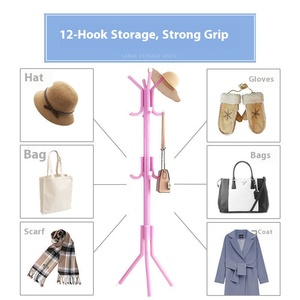 Multifunctionele Ijzeren Kapstok Met 12 Haken, Stevige Vrijstaande Kledingstandaard Voor Slaapkamer En Kast, Stabiel En Ruimtebesparend - Product Image 3