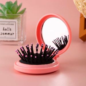 Portable Compact Girls Airbag Massage Comb Mini <b>Mirror</b> Folding Design Personalized Makeup Use Pocket <b>Mirror</b> Custom Logo - Product Image 1