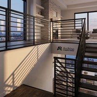 Sistem Pegangan Balkon Aluminium Lapis Bubuk Tugas Berat Grosir untuk Luar Ruangan Villa DIY Bersertifikasi TUV