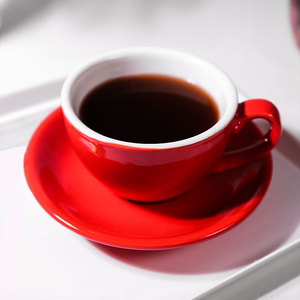 Gelas Keramik Grosir Cangkir Putih dengan Piring Teh Espresso Kopi Cangkir Teh dan Set Piring - Product Image 3