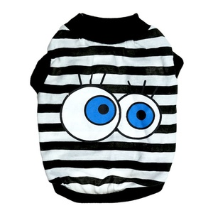 Venta al por mayor XS tamaño ropa <span class=keywords><strong>de</strong></span> algodón para perros con ojos grandes rayas XS Wag a Tude camiseta verano/primavera estilo <span class=keywords><strong>de</strong></span> dibujos animados <span class=keywords><strong>camisa</strong></span> para perros - Product Image 6