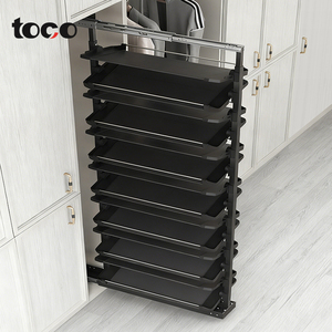 Toco Nhôm Hợp Kim Siêu Mỏng Được Xây Dựng Trong Trượt Giày Giá Lưu Trữ Tổ Chức Cho Nhà Tủ Quần Áo Kệ Phần Cứng Tủ Đơn Vị - Product Image 2