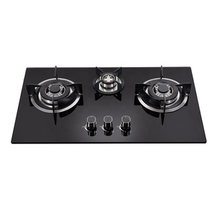 Table de cuisson à gaz intégrée 60 cm 3 brûleurs Panneau en verre trempé durable Table de cuisson à gaz en verre trempé - Product Image 5