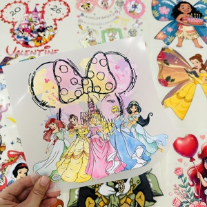 Trasferimenti DTF Personalizzati per Magliette con <span class=keywords><strong>Disegni</strong></span> Cartoon, Vinile Termoadesivo Pronto per la Stampa, Adesivi con Logo su Pellicola Trasparente - Product Image 1