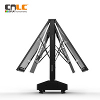 Chariot d'affichage LCD double face extérieur personnalisé, écran mobile de taille OEM pour les événements de marque