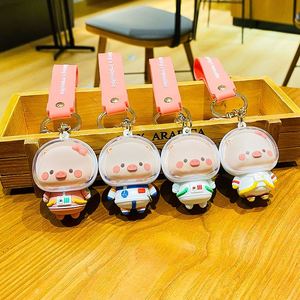 2023 Hot Sale Fashion Key Chain <b>Ring</b> <b>Keyring</b> Pendant 3D Soft PVC Creative Cute Astronaut Pig Keychain - Product Image 2