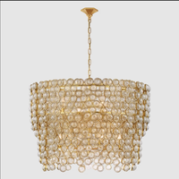Lustre en verre entièrement en cuivre, style postmoderne, éclairage 100-265V pour salon, salle à manger, escaliers, salles de bain