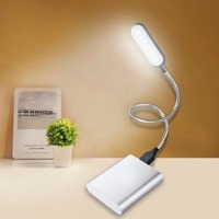 Portable USB LED Mini livre lumière liseuse lampe de Table Flexible 6leds lampe USB pour batterie externe ordinateur portable ordinateur portable