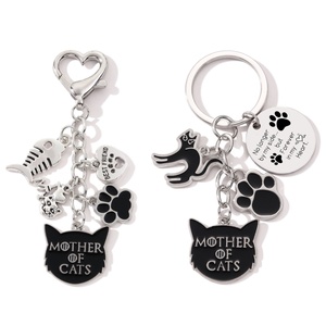 Encantador Llavero Conmemorativo Eterno 'Whisper' <span class=keywords><strong>para</strong></span> Gatos, Creativo, Plateado y Negro, Colgante <span class=keywords><strong>para</strong></span> Bolso, Regalo <span class=keywords><strong>de</strong></span> Recuerdo <span class=keywords><strong>para</strong></span> Amantes <span class=keywords><strong>de</strong></span> los Gatos - Product Image 1