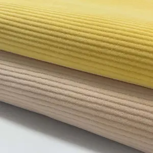 ผ้าโพลีเอสเตอร์แถบสีเหลืองและสีขาวมีความหนาและเรียบออกแบบได้ตามต้องการสำหรับของเล่น