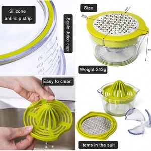 Hot Sell Fruit Tools Citrus Lemon Orange Reamer Squeezer Multi-Function 4 in 1 Manual Juicer Squeezer with Container - Product Image 5