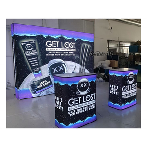 Caja de luz LED para publicidad <span class=keywords><strong>SEG</strong></span> de 10 pies con estantes, soporte de exhibición gráfico retroiluminado, caja de luz de tela de doble cara, <span class=keywords><strong>30</strong></span> unidades vendidas - Product Image 3