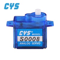 Servomoteur analogique ultra-mini 6 mm à entraînement standard, sans noyau, coque en plastique, contrôle fluide, pour mise à niveau de voitures RC miniatures
