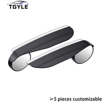 2 pièces YFL – Coques de rétroviseurs de voiture de luxe en PVC avec protection anti-pluie, accessoires extérieurs à clipser