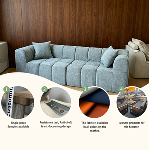 Canapé modulaire en mousse imperméable de style bohème pour l'extérieur, idéal pour la terrasse, le jardin, la cour, la véranda, la relaxation - Product Image 2