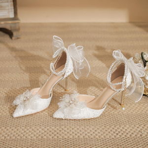 Venta al por Mayor Directa de Fábrica, Tacones Altos con Lazo para Boda, Sandalias de Tacón Alto para Mujer, Tacones Altos de Diseñador - Product Image 1