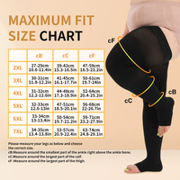 Bas de contention pour femmes, en nylon et élasthanne, hauteur genou, antidérapants, doux, grande taille XXXXL, motif uni, XiangZi Medical