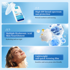 <span class=keywords><strong>Crème</strong></span> <span class=keywords><strong>solaire</strong></span> teintée à étiquette privée SPF 50, acide hyaluronique, légère et hydratante pour les peaux foncées, utilisation quotidienne sans effet blanchâtre - Product Image 2