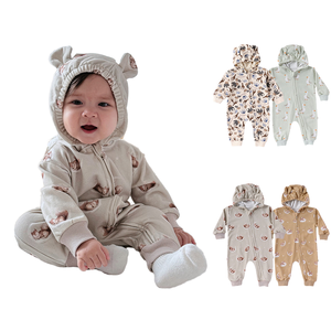 Autunno/inverno tuta <span class=keywords><strong>con</strong></span> cerniera neonato <span class=keywords><strong>con</strong></span> cappuccio felpa a maglia carina <span class=keywords><strong>con</strong></span> motivo animale per ragazzi e ragazze stile europa - Product Image 6