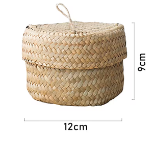 Haute qualité en gros jonc de mer vietnamien boîte de rangement ronde bambou matériel prix raisonnable pour boîtes à mouchoirs - Product Image 1