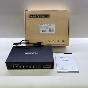 POE Switch 8 Port 10/100Mbps PoE Switch with 8 PoE Ports and 2 Uplink Ports PoE <b>Network</b> Switch for IP <b>Camera</b> CCTV - Product Image 1