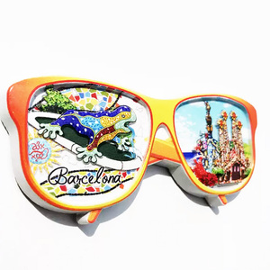 Imán de nevera personalizado con impresión UV y resina pintada a mano en 3D, mosaico de Lagarto de <span class=keywords><strong>Barcelona</strong></span>, España, imanes de nevera de recuerdo de España de hojalata - Product Image 2