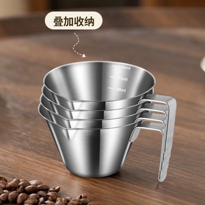 304 Stainless Steel Coffee Measuring <b>Cup</b> 100ml Cone Shape Reusable <b>Espresso</b> Tool - Product Image 1